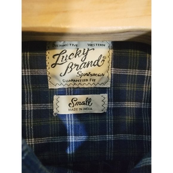 Men's Lucky Brand Button-Down Dress/Casual‎ Long Sleeve Shirt Size M/M - Picture 5 of 8